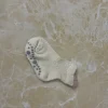 جوراب استب دار طرح تمساح سفید